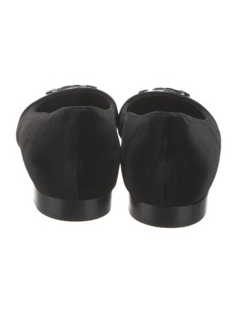 Gucci Web Accent Velvet Ballet Flats