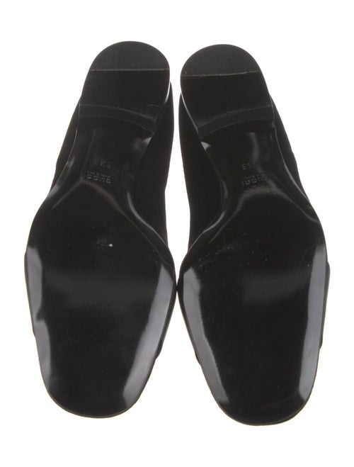 Gucci Web Accent Velvet Ballet Flats