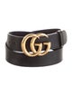 Gucci Double G Logo Leather Belt