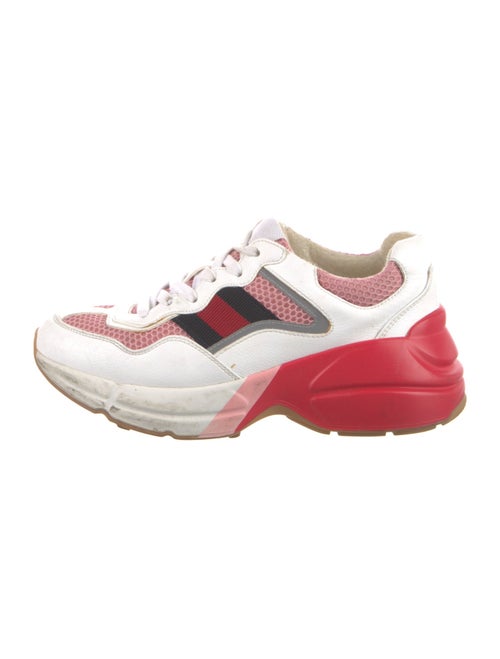 Gucci Sylvie Web Accent Leather Chunky Sneakers