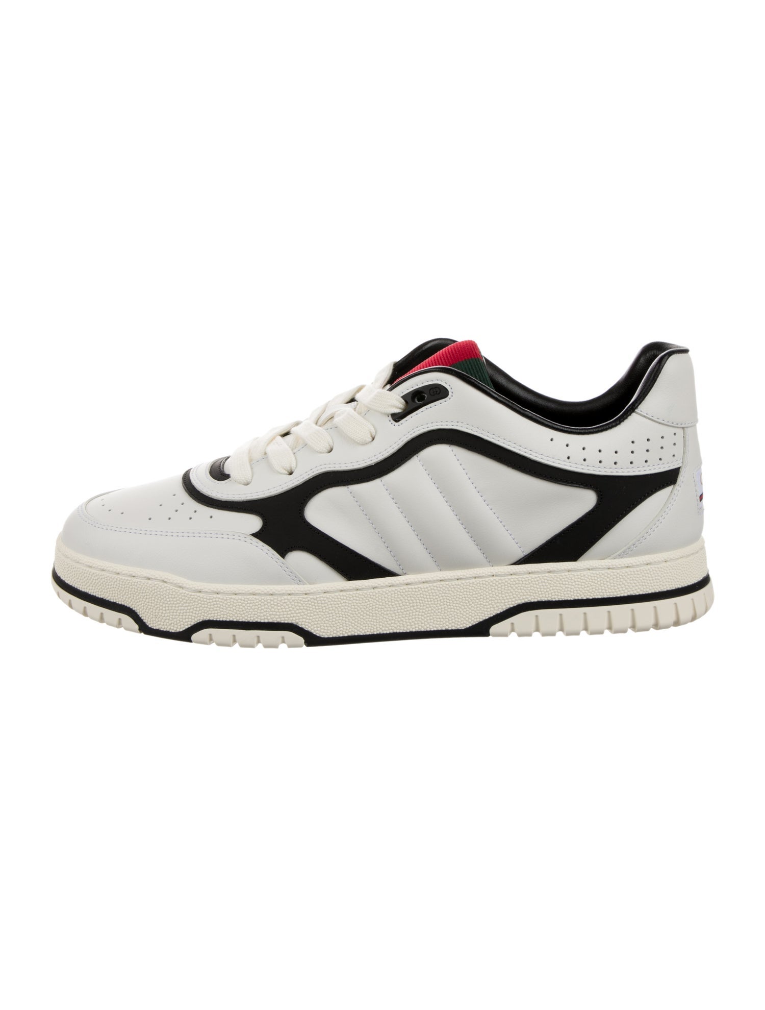 Gucci Web Accent Leather Sneakers