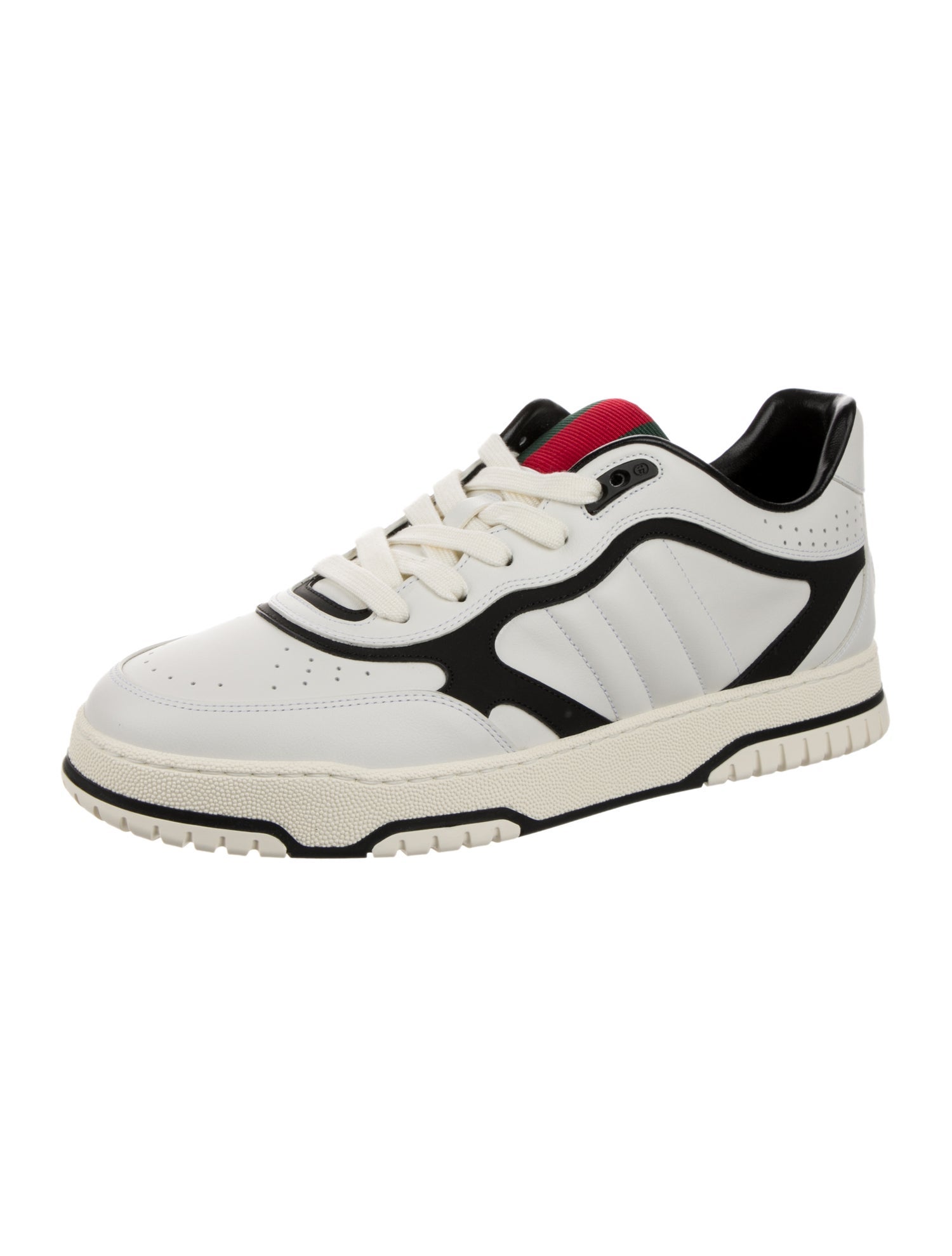 Gucci Web Accent Leather Sneakers