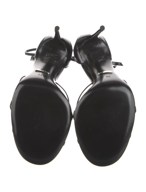 Gucci Double G Logo Patent Leather Sandals