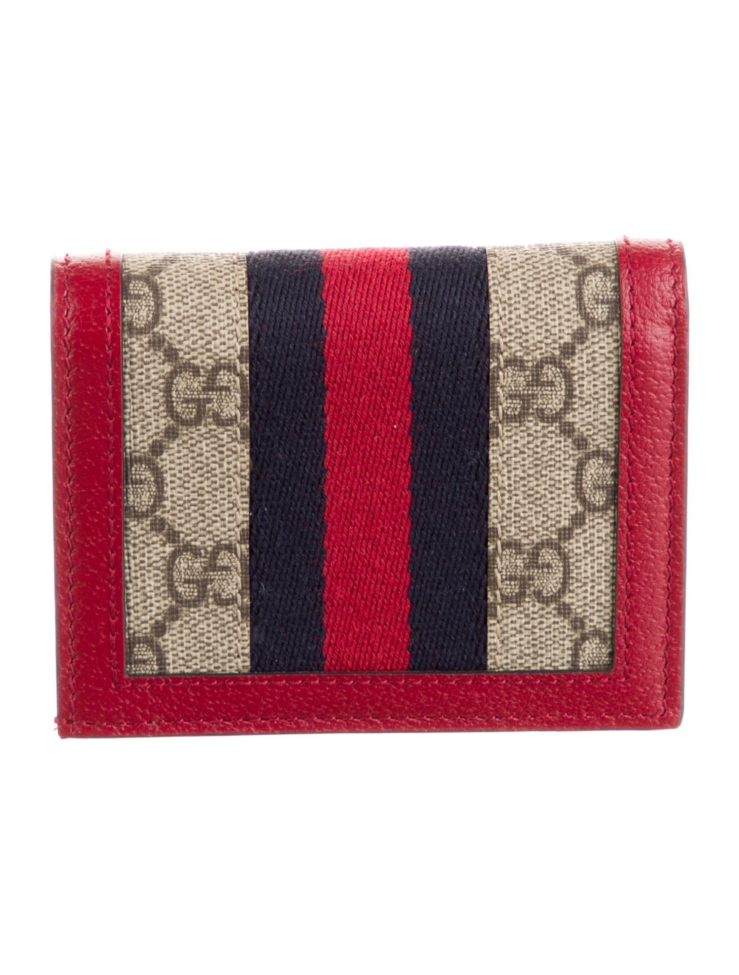 Gucci Queen Margaret Card Case GG Supreme Compact Wallet