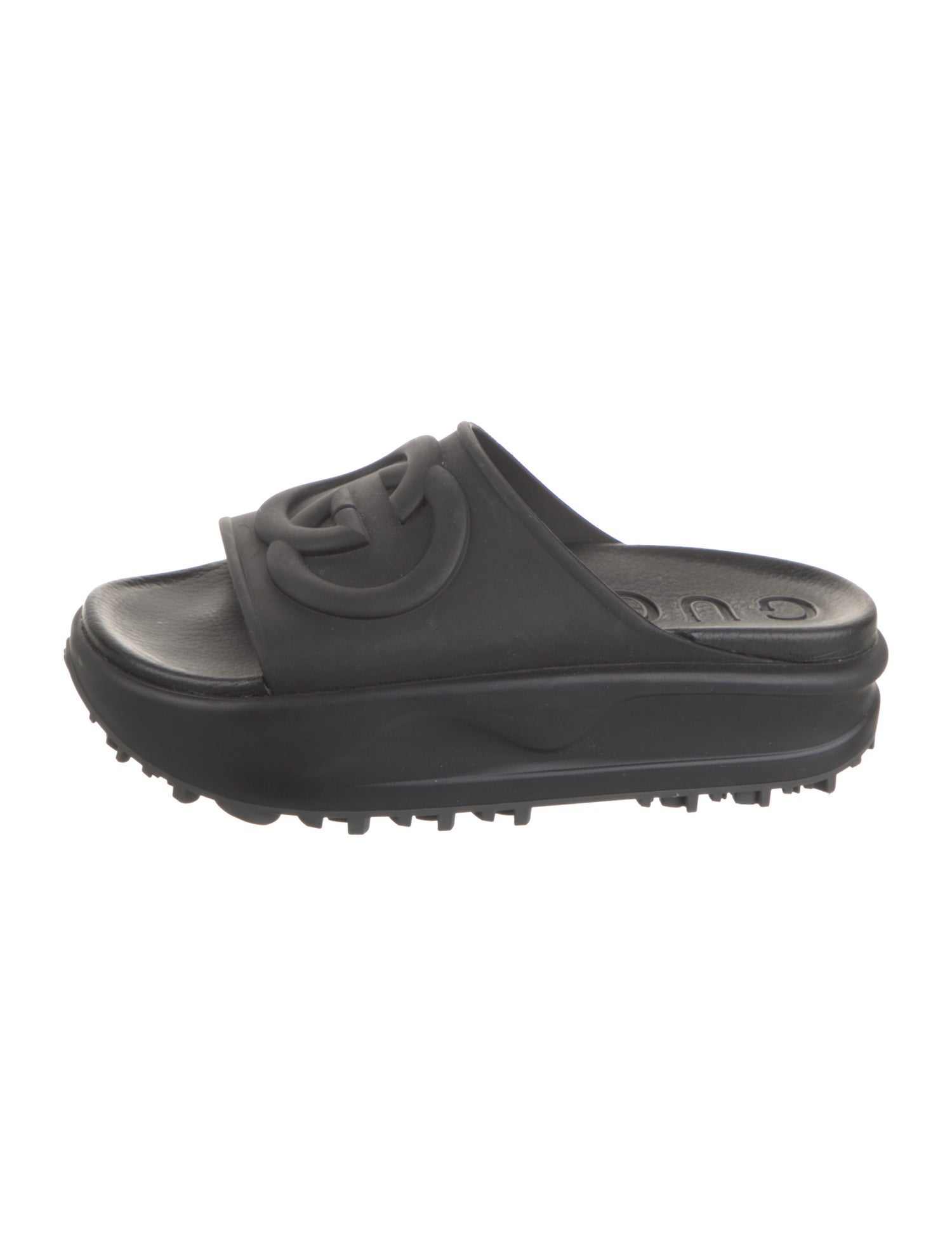 Gucci Interlocking G Logo Rubber Slides