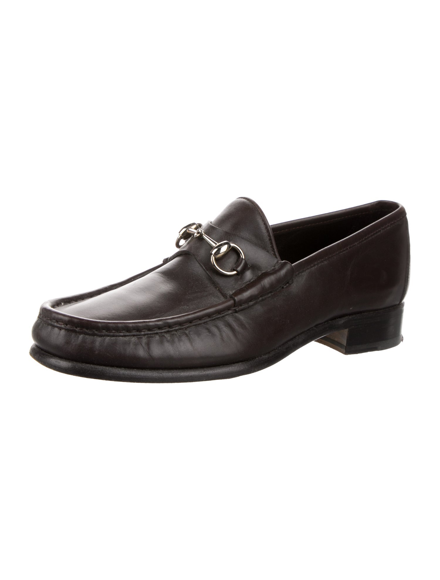 Gucci Horsebit Accent Leather Dress Loafers