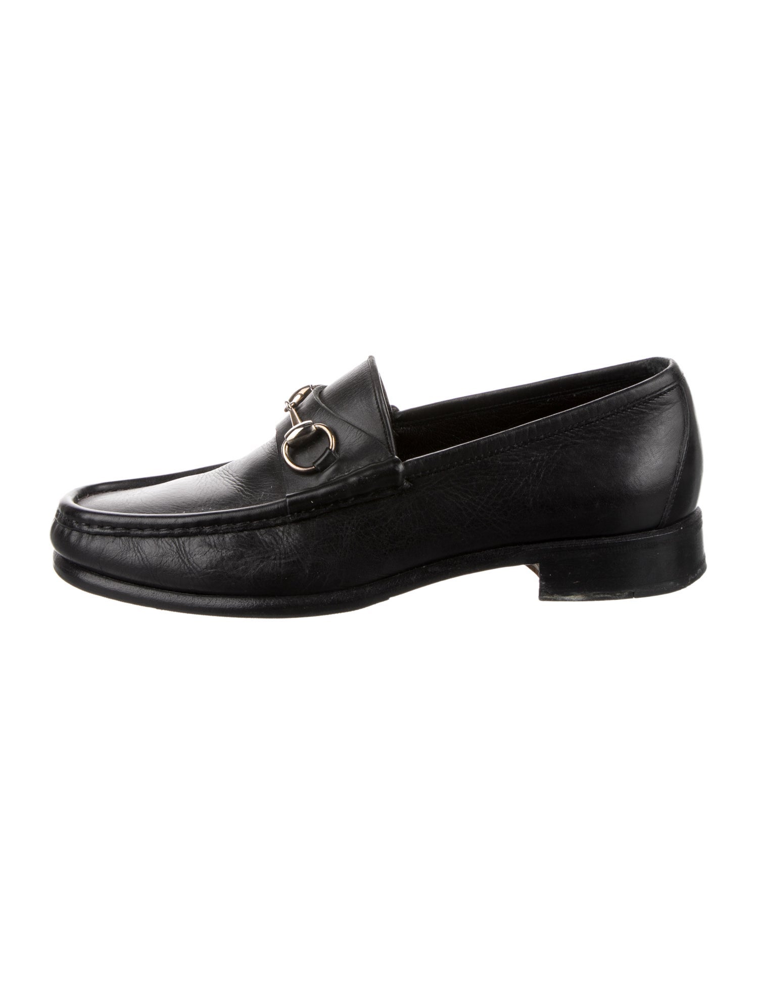 Gucci Horsebit Accent Leather Dress Loafers