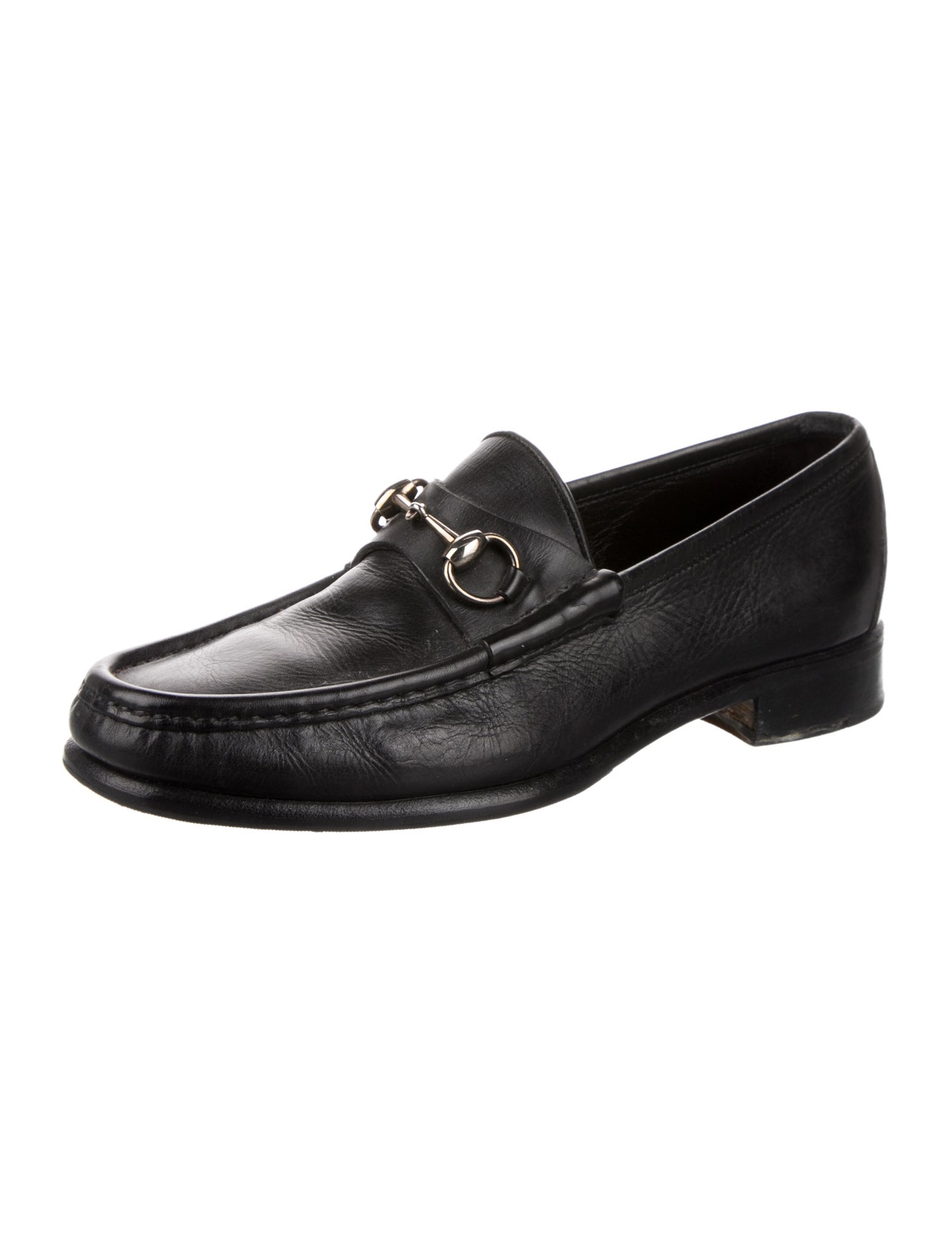 Gucci Horsebit Accent Leather Dress Loafers