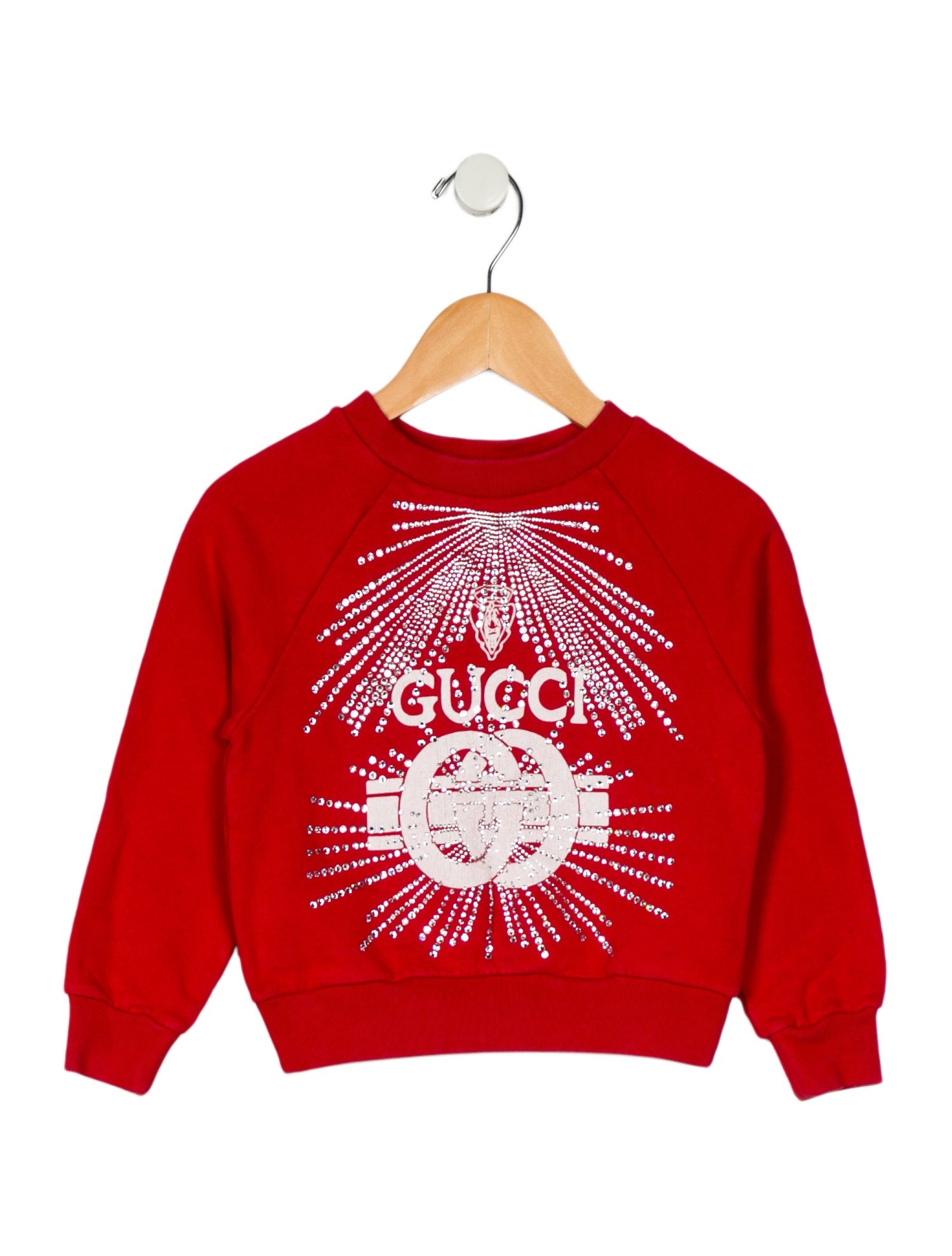 Gucci Toddler Girls' Embellished Graphic Long Sleeve Crew Neck Sweatshirt