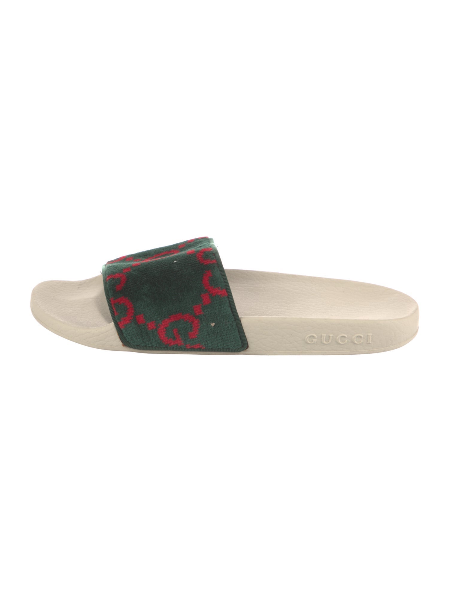 Gucci Velvet Printed Slides
