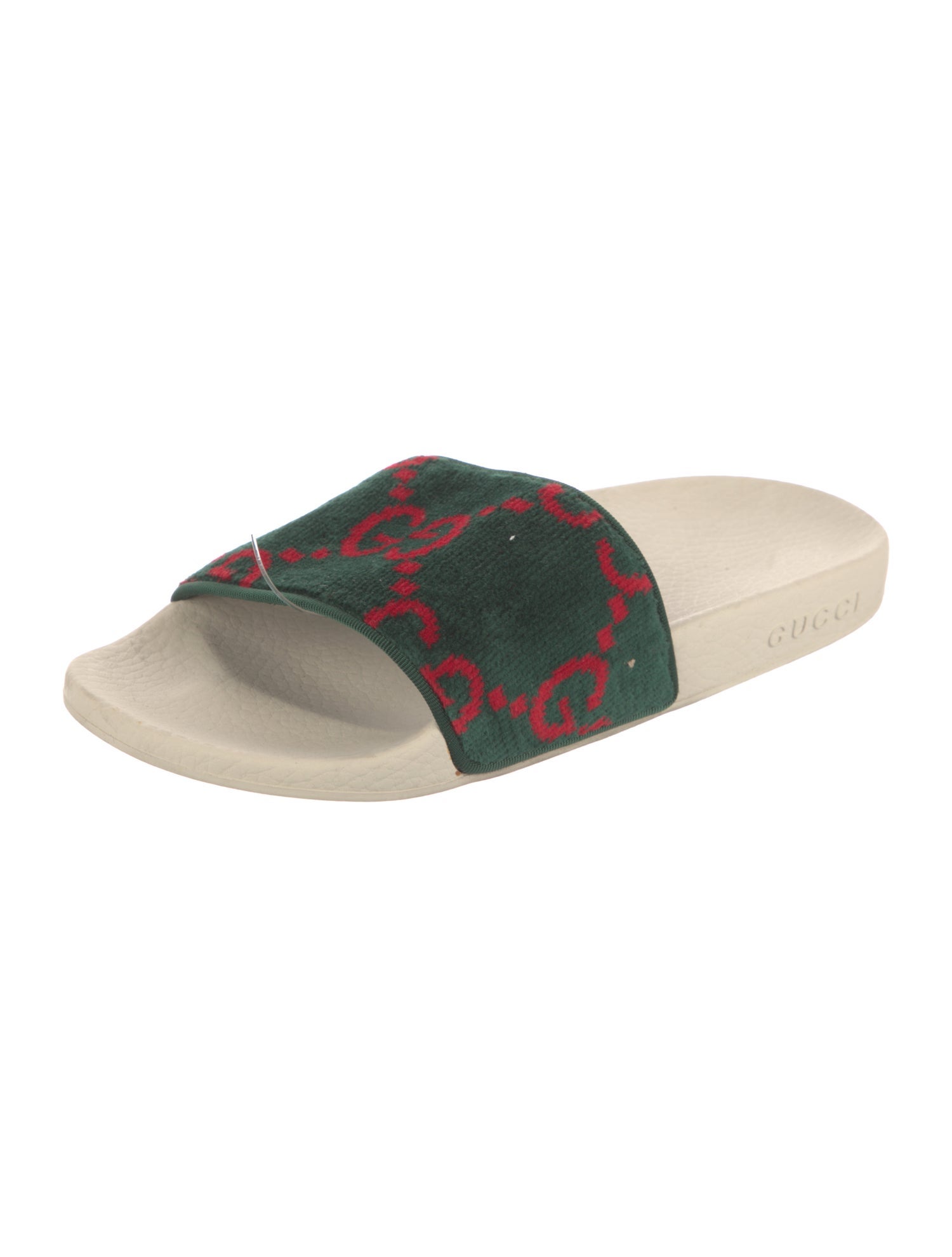 Gucci Velvet Printed Slides