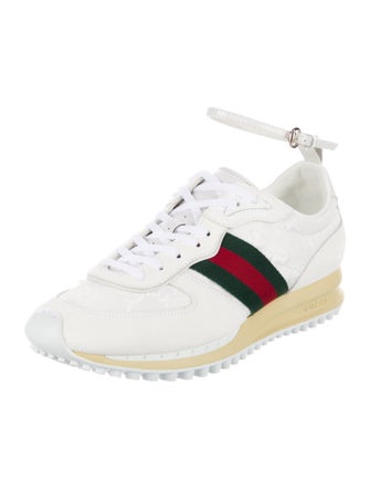 Gucci Web Accent Leather Sneakers
