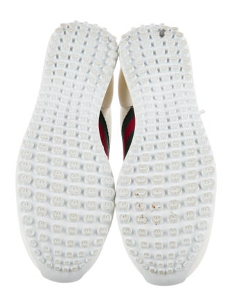 Gucci Web Accent Leather Sneakers
