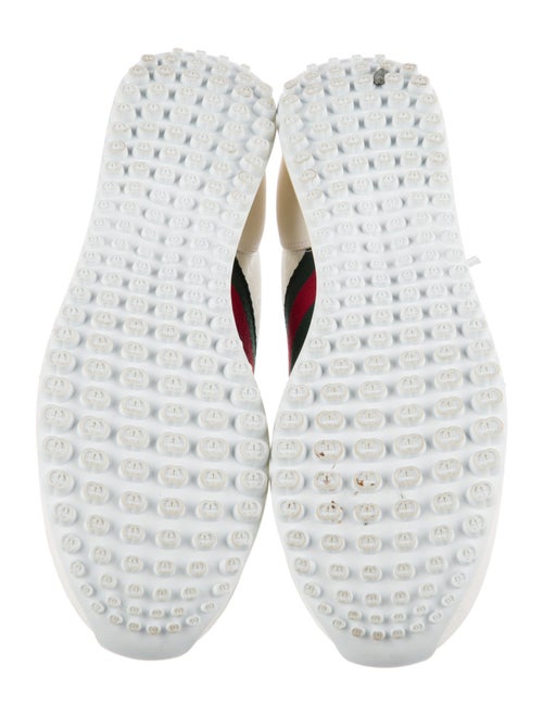 Gucci Web Accent Leather Sneakers