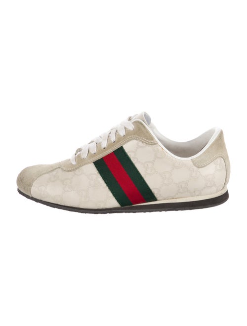 Gucci Web Accent Leather Sneakers