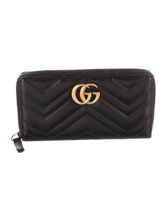 Gucci Double G Logo Leather Continental Wallet