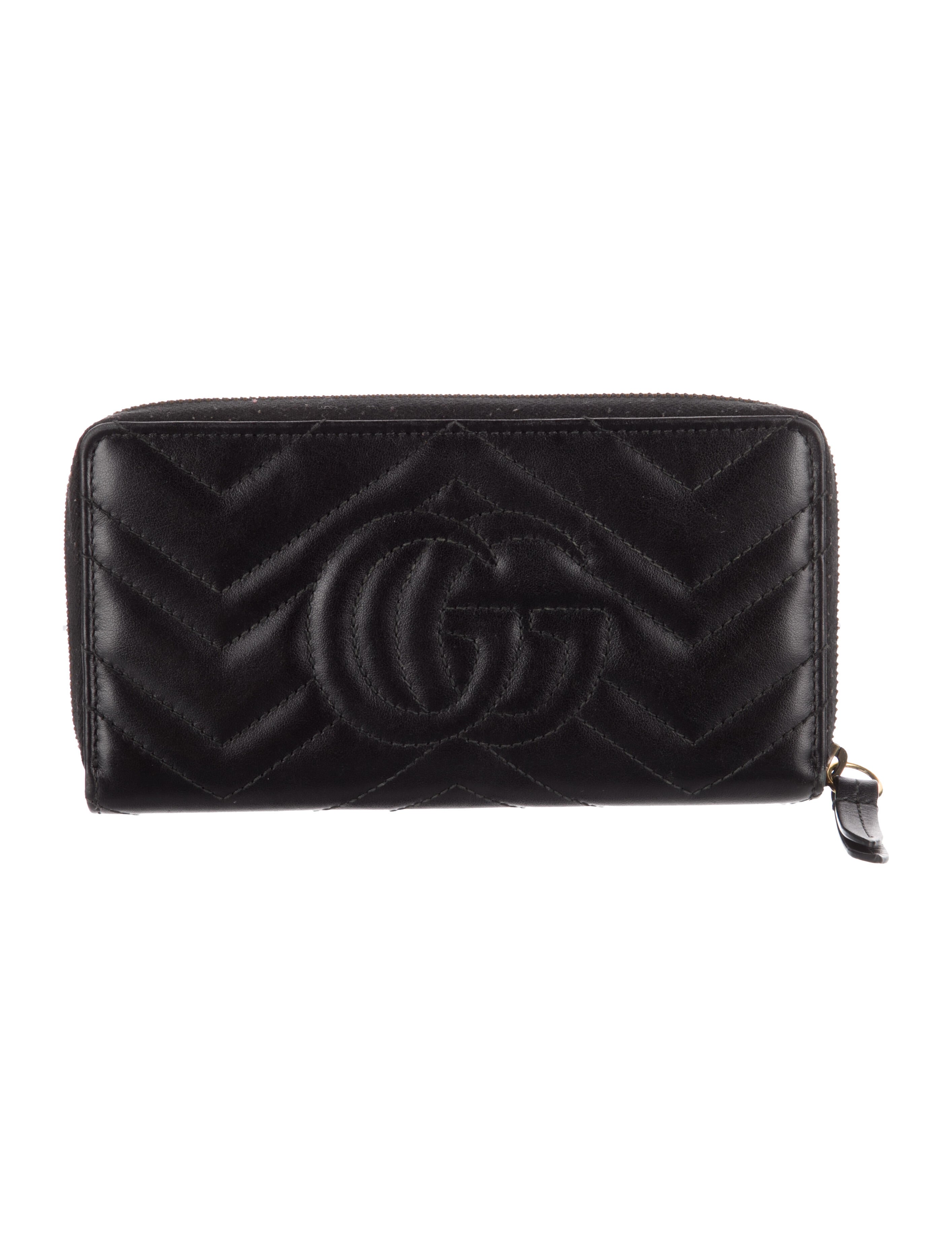 Gucci Double G Logo Leather Continental Wallet