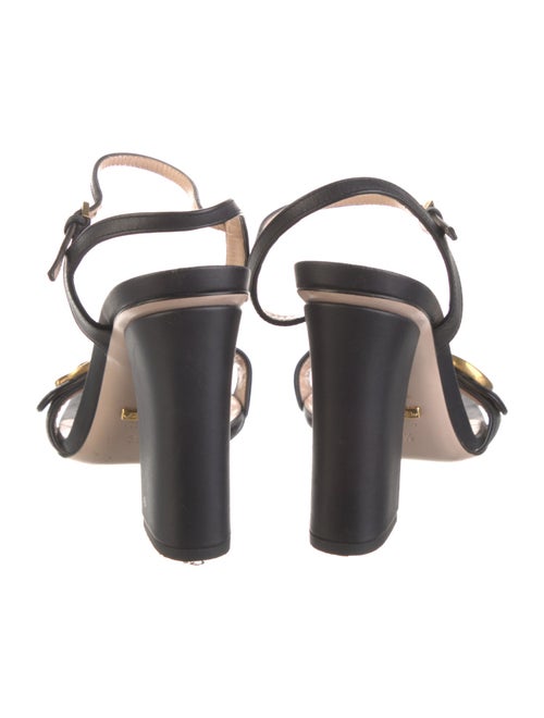 Gucci Running GG Logo Leather Sandals