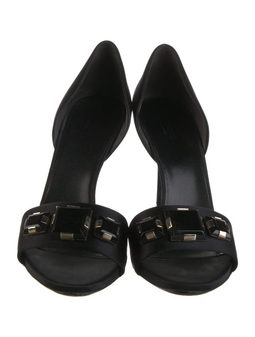 Gucci Satin Studded Accents Sandals