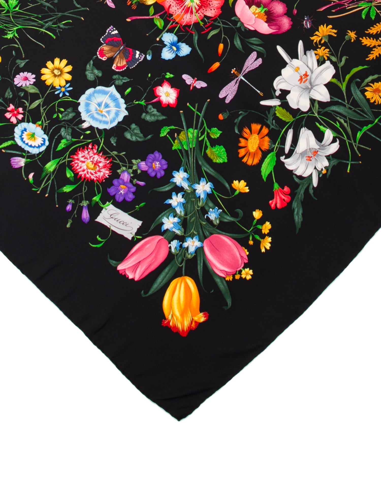 Gucci Silk Flora Print Scarf