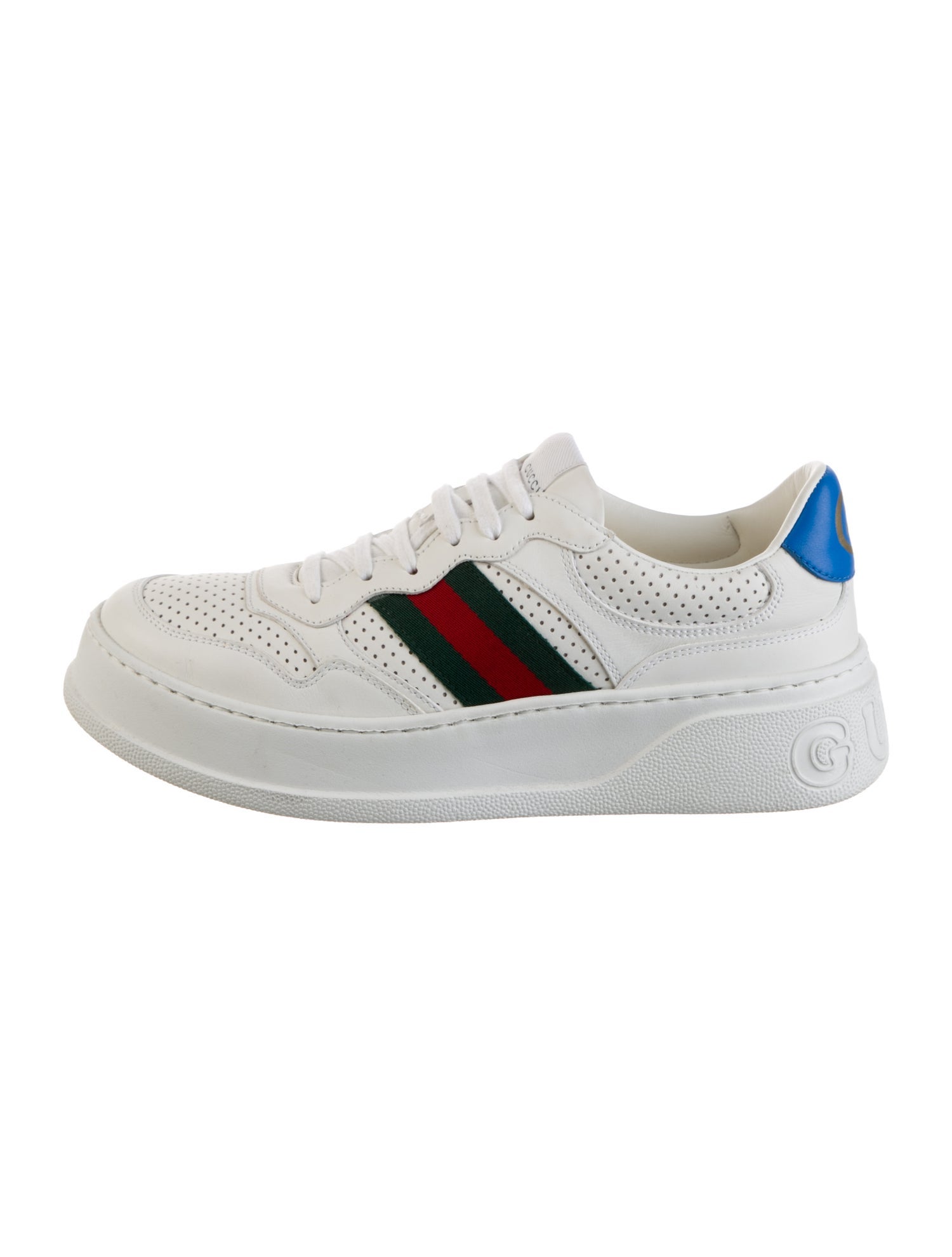 Gucci Web Accent Leather Sneakers