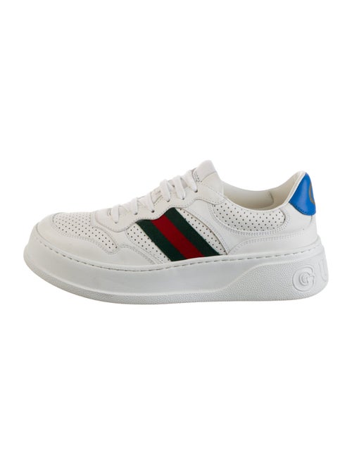 Gucci Web Accent Leather Sneakers