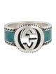 Gucci Enamel Interlocking G Band Ring