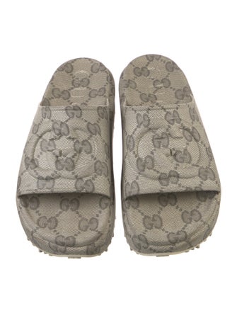 Gucci Interlocking G Logo Rubber Slides