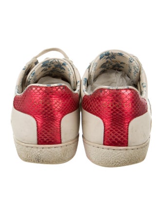 Gucci Web Accent Leather Sneakers