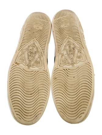 Gucci Web Accent Leather Sneakers
