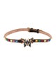 Gucci Crystal & Leather Butterfly Choker Necklace