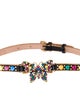 Gucci Crystal & Leather Butterfly Choker Necklace