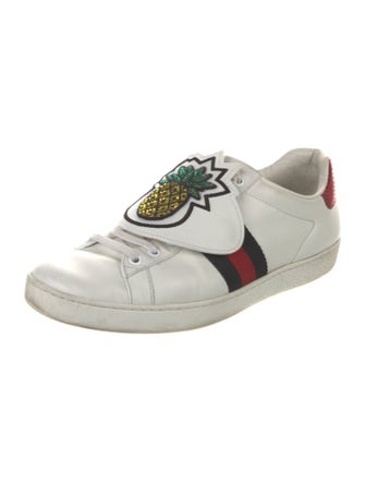 Gucci Sylvie Web Accent Leather Sneakers