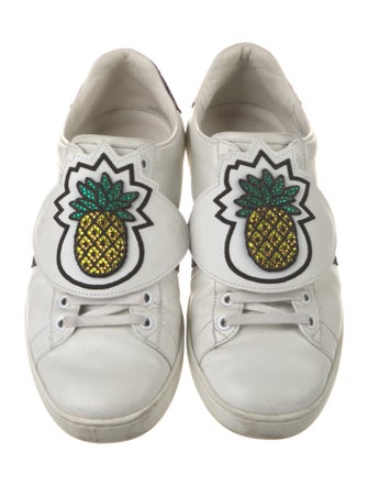 Gucci Sylvie Web Accent Leather Sneakers