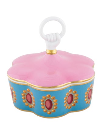Gucci Broche Print Scalloped Trinket Box