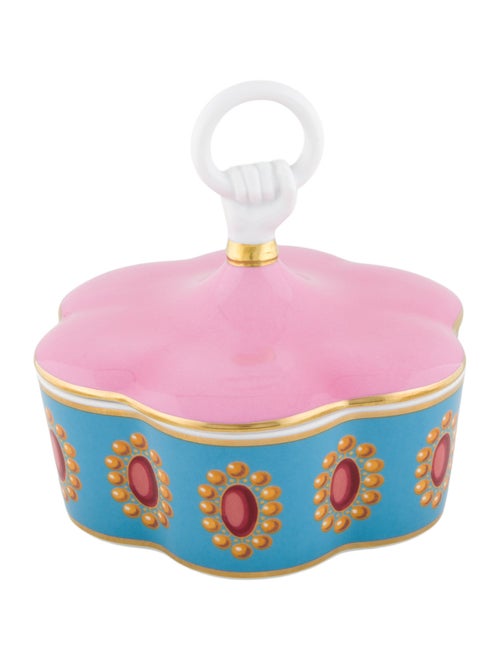 Gucci Broche Print Scalloped Trinket Box