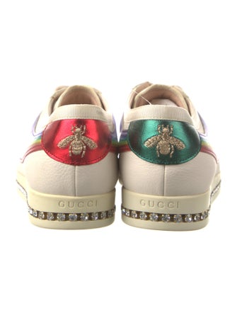 Gucci Bee Accent Leather Sneakers