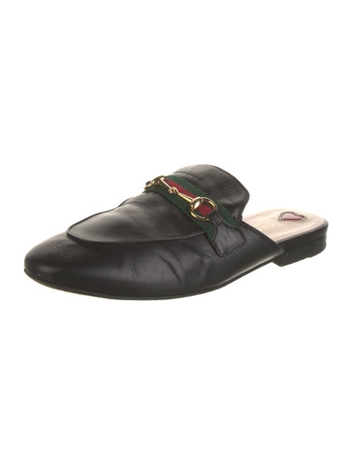 Gucci Princetown Web Accent Mules
