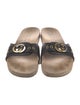 Gucci Interlocking G Logo Leather Slides