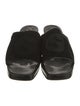 Gucci Double G Logo Suede Slides