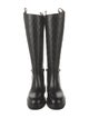 Gucci Web Accent Leather Riding Boots