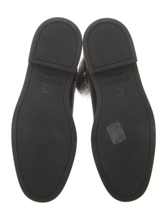 Gucci Web Accent Leather Riding Boots