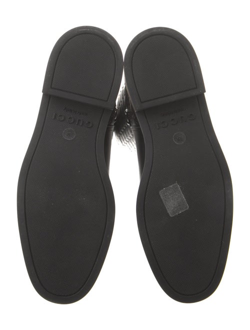 Gucci Web Accent Leather Riding Boots