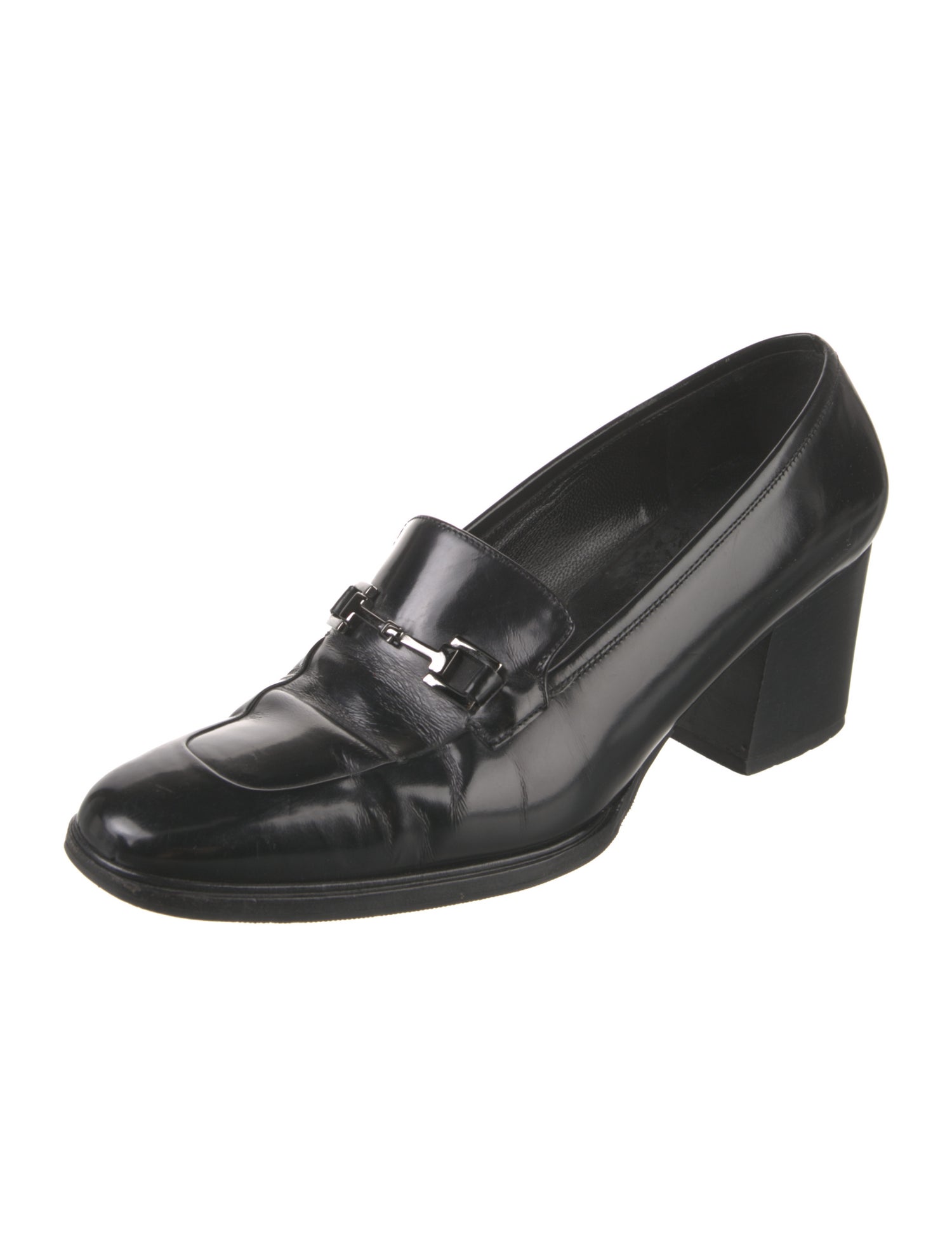 Gucci Horsebit Accent Leather Pumps