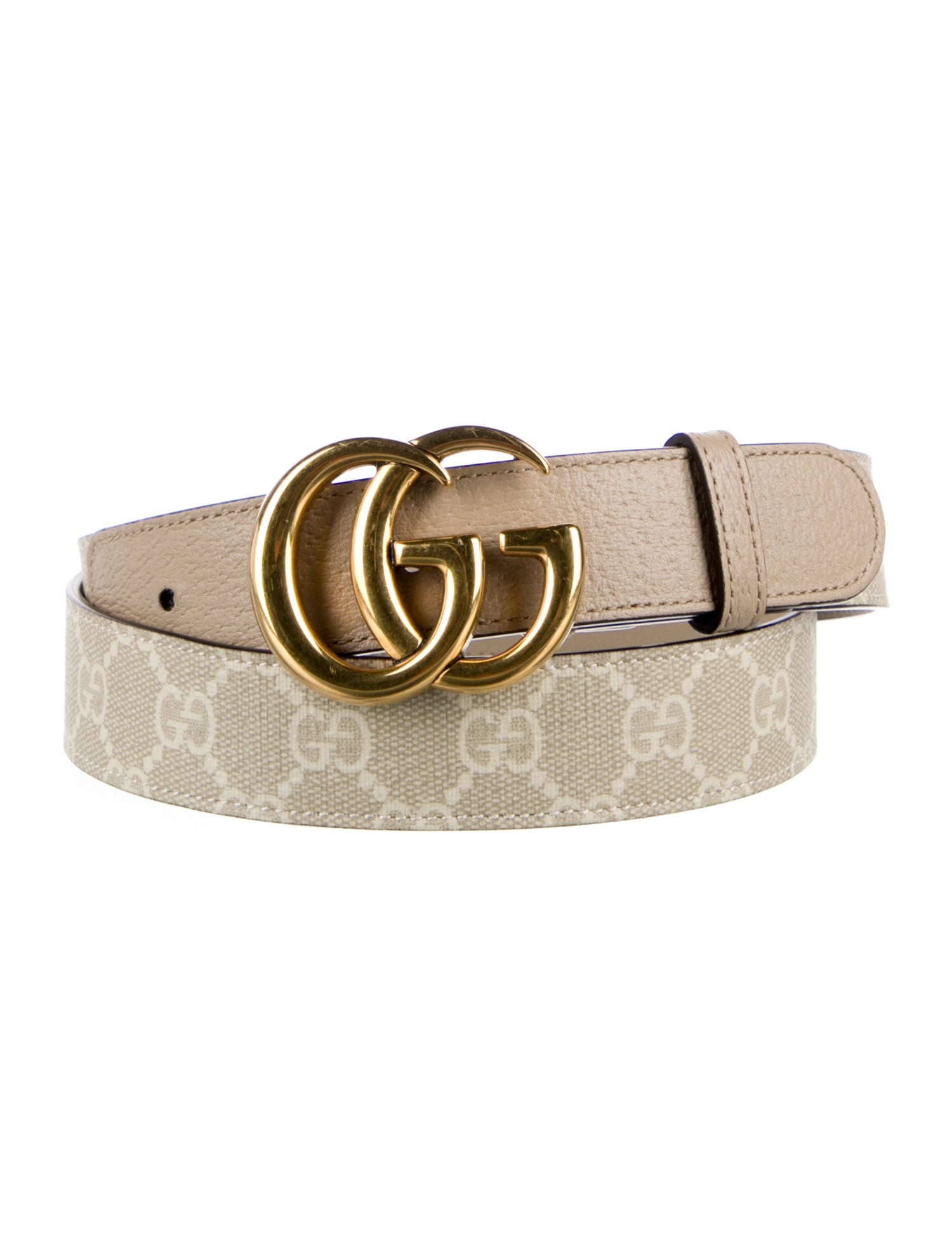 Gucci Double G Logo Leather Belt