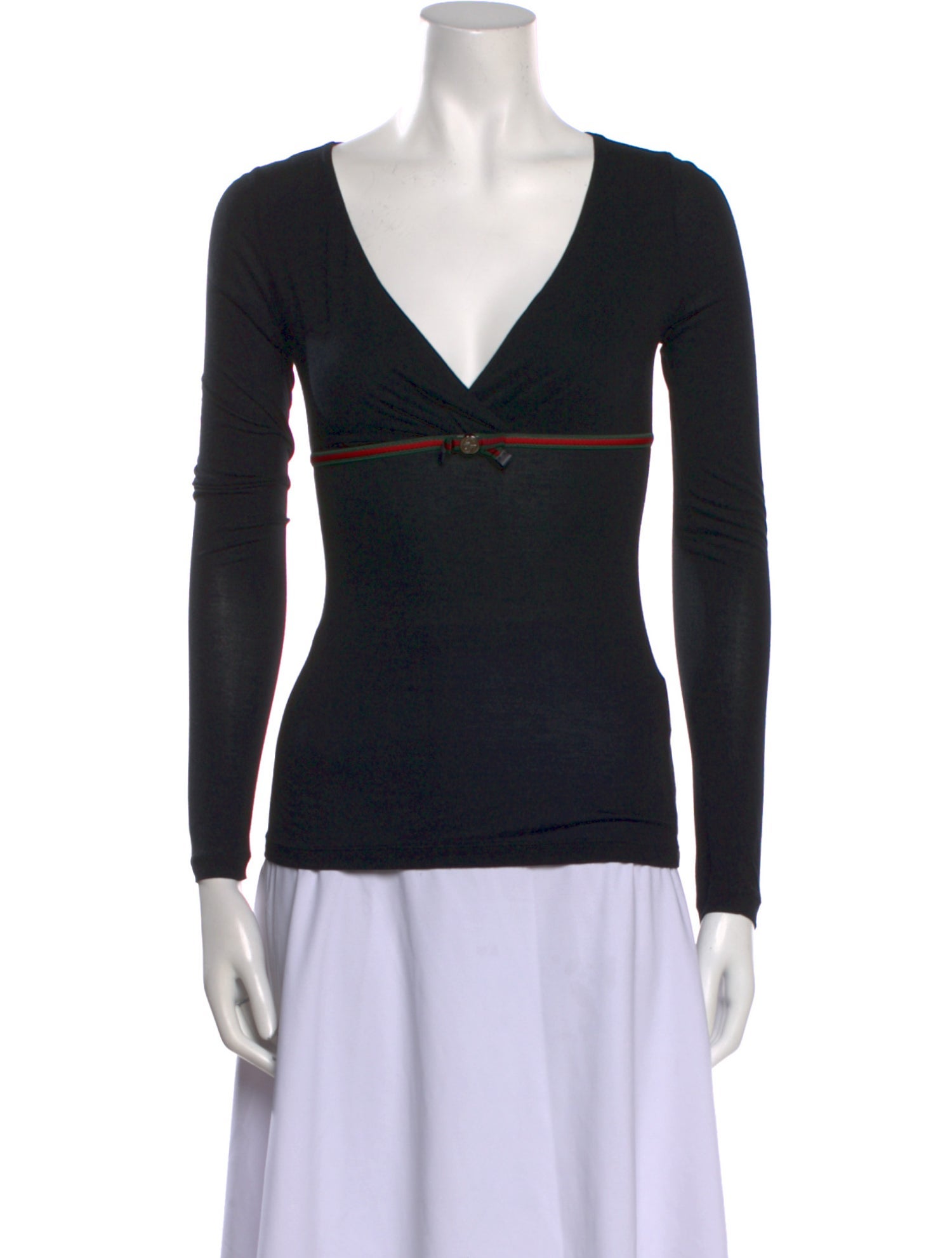Gucci Virgin Wool V-Neck Top