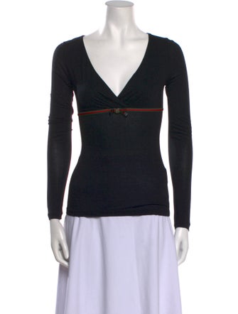 Gucci Virgin Wool V-Neck Top