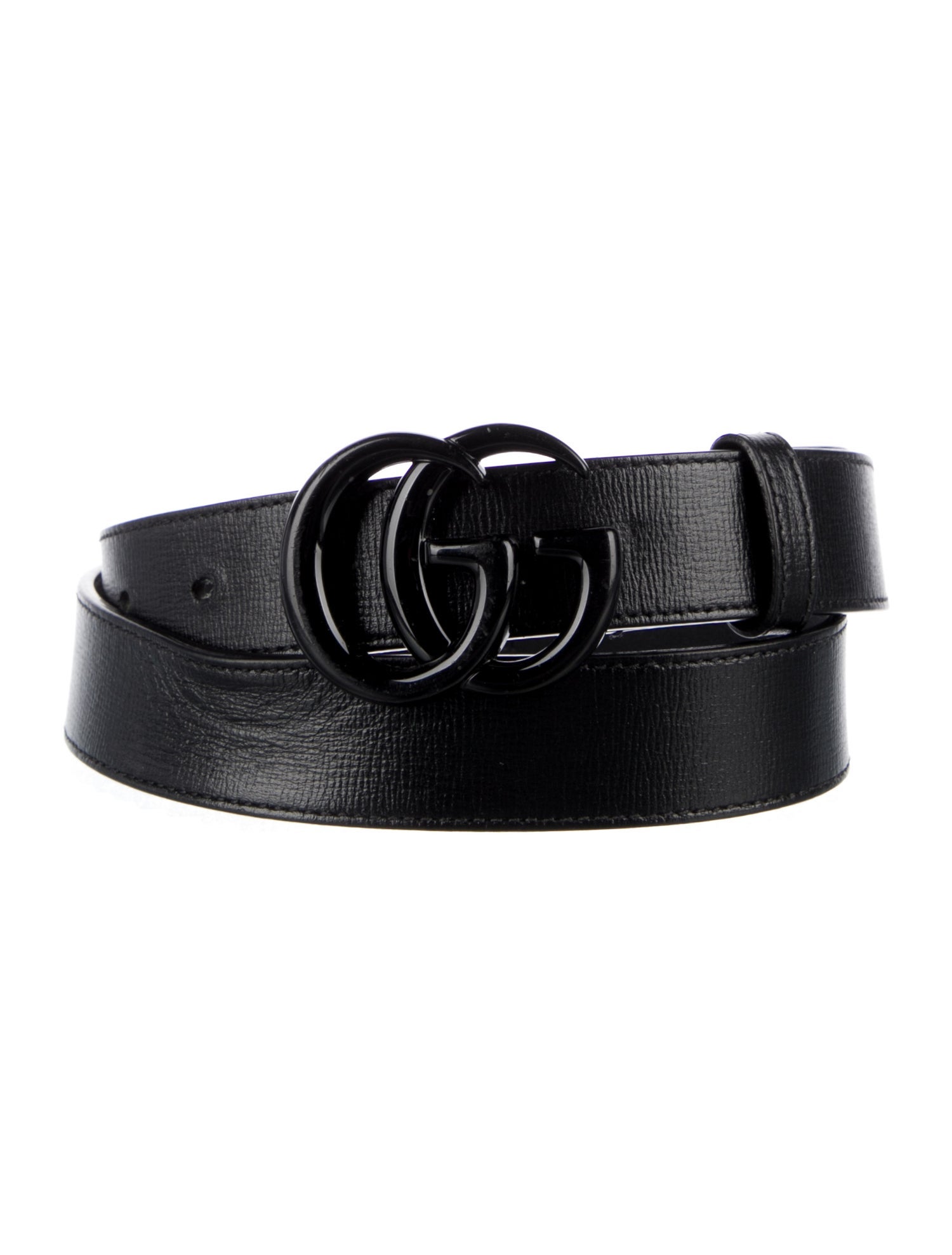 Gucci Double G Logo Skinny Belt