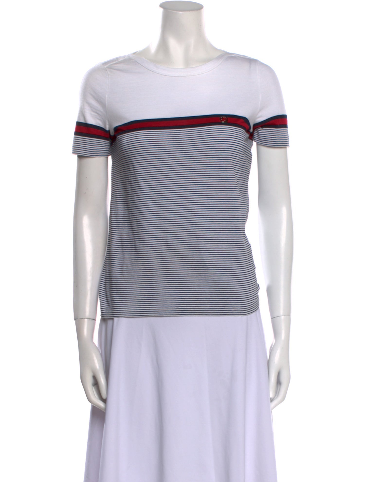 Gucci Striped Crew Neck T-Shirt w/ Tags