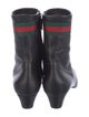 Gucci Web Accent Leather Sock Boots